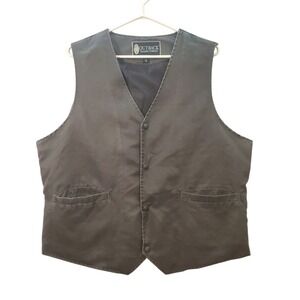 Outback Trading Co Sebastian Vest XL Gray Aztec Southwestern Cinch Back